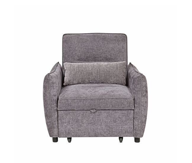 Sillón con cama mikado color gris