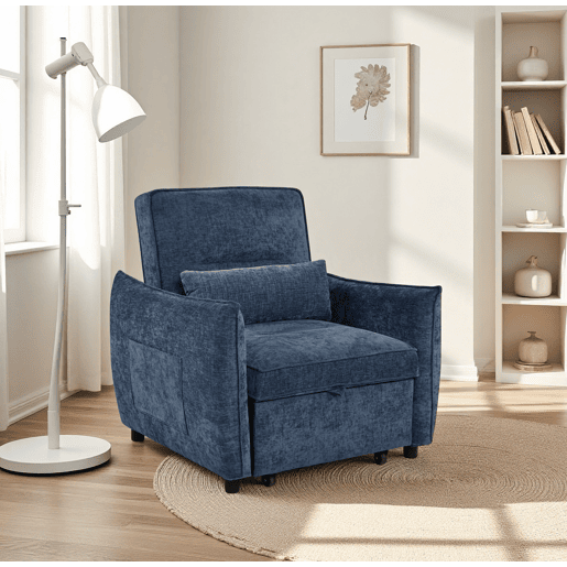 Cadeirão com cama MIKADO cor azul