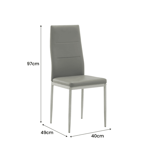 Conjunto mesa e 4 cadeiras TOKYO cinza