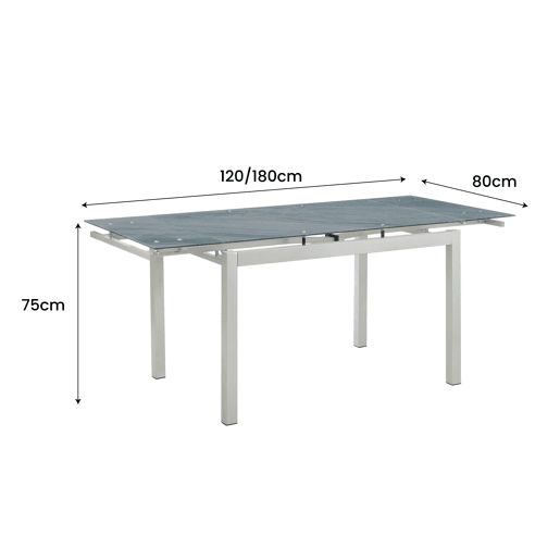 Conjunto mesa e 4 cadeiras TOKYO cinza