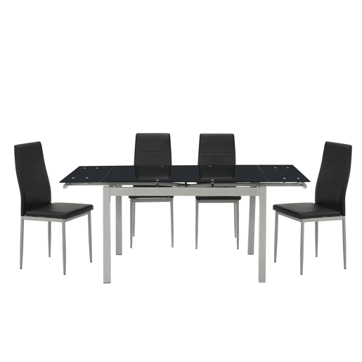 Conjunto mesa e 4 cadeiras TOKYO preto