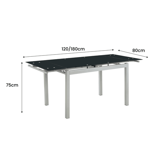 Conjunto mesa e 4 cadeiras TOKYO preto