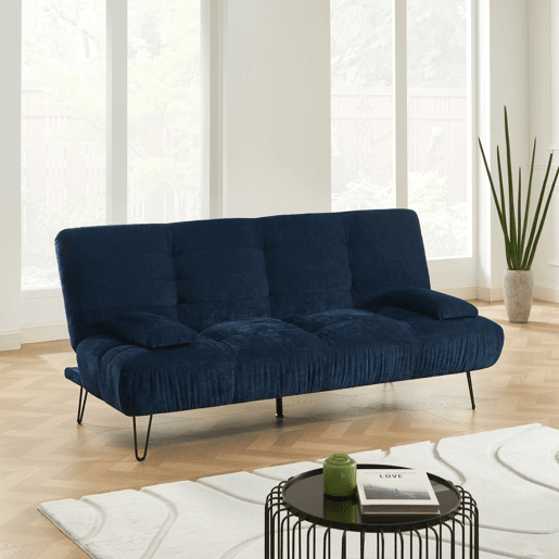 Sofá cama 3 lugares ANDER cor azul Sofá cama 3 lugares ANDER cor azul