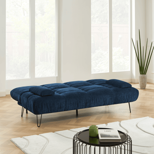 Sofá cama 3 lugares ANDER cor azul Sofá cama 3 lugares ANDER cor azul