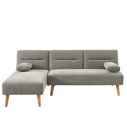 Chaise longue com cama reversível KARINE cor cinza
