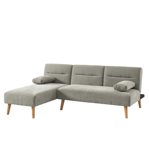 Chaise longue com cama reversível KARINE cor cinza