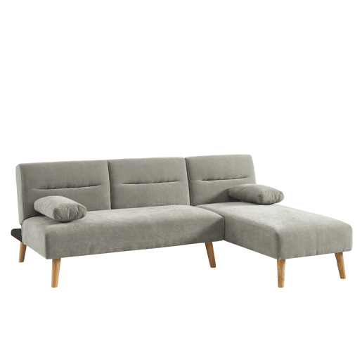 Chaise longue com cama reversível KARINE cor cinza