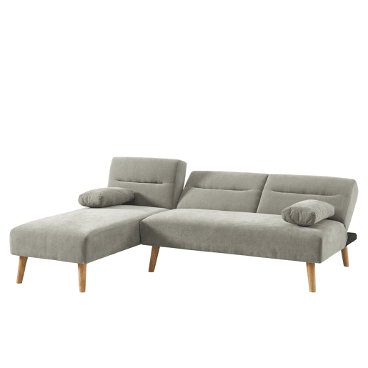 Chaise longue com cama reversível KARINE cor cinza