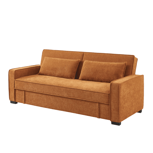 Sofá cama 3 lugares RONAN cor terracota