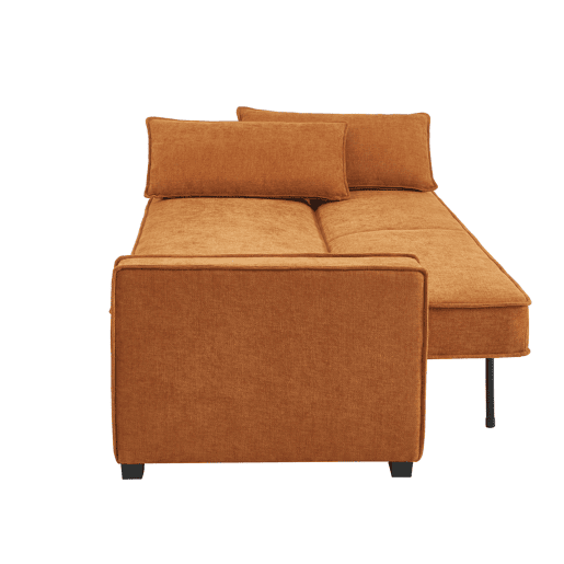 Sofá cama 3 lugares RONAN cor terracota