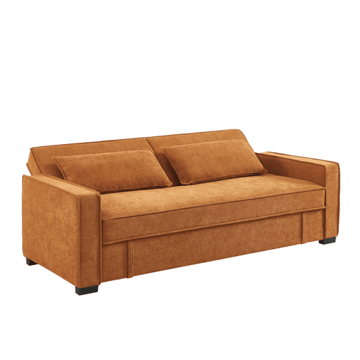 Sofá cama 3 lugares RONAN cor terracota