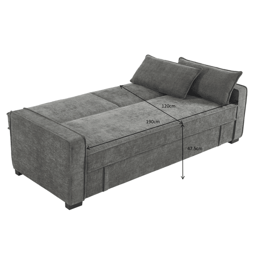 Sofá cama 3 lugares RONAN cor azul Sofá cama 3 lugares RONAN cor azul