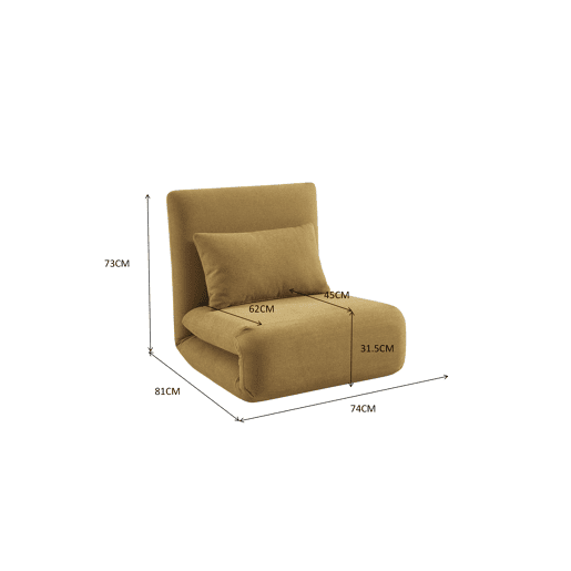 Cadeirão com cama TWIST cor mostarda Cadeirão com cama TWIST cor mostarda