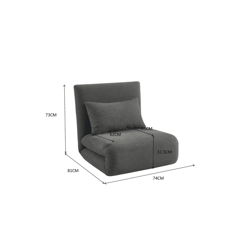 Cadeirão com cama TWIST cor cinza escuro Cadeirão com cama TWIST cor cinza escuro