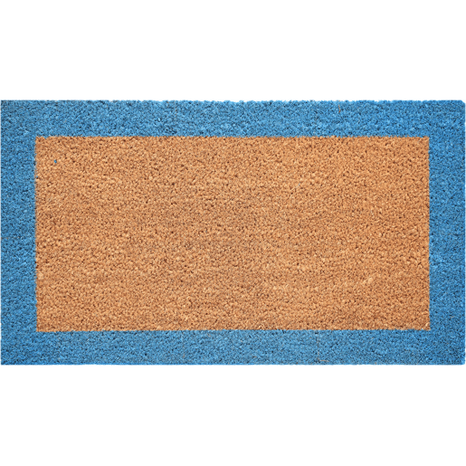 Felpudo CAIRO BORDO 40x70cm fibra de coco cor azul