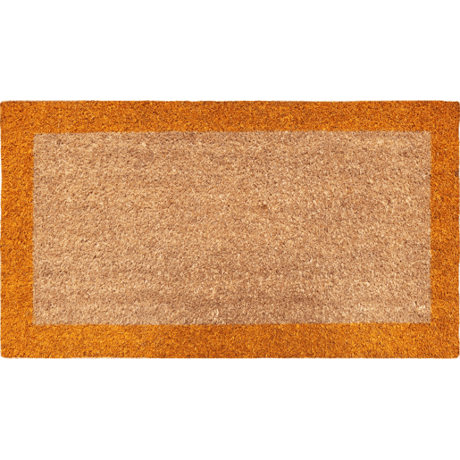 Felpudo CAIRO BORDO 40x70cm fibra de coco cor laranja