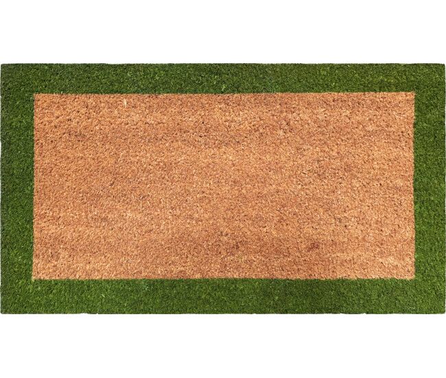Felpudo cairo bordo 40x70cm fibra coco color verde