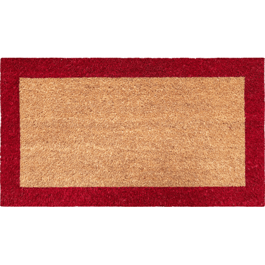 Felpudo CAIRO BORDO 40x70cm fibra de coco cor vermelha