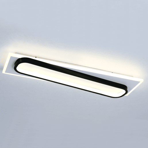 Plafon MANTIS LED 60w 60x15cm branco e preto