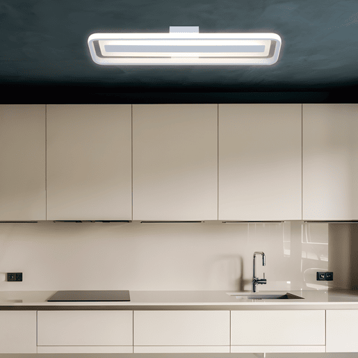 Plafon VOLANO LED 60w 60x15cm branco Plafon VOLANO LED 60w 60x15cm branco