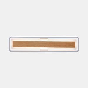 Plafon VOLANO LED 60w 60x15cm branco e madeira