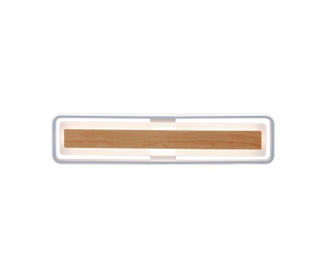Plafón volano led 60w 60x15cm blanco y madera