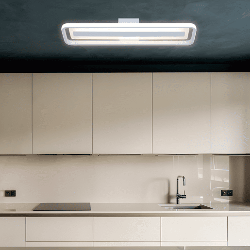 Plafon VOLANO LED 80w 80x18cm branco Plafon VOLANO LED 80w 80x18cm branco