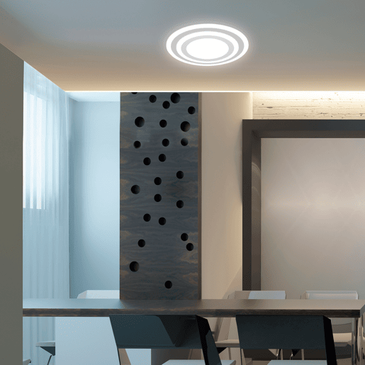 Plafon GALET LED 38w diâmetro 40cm branco