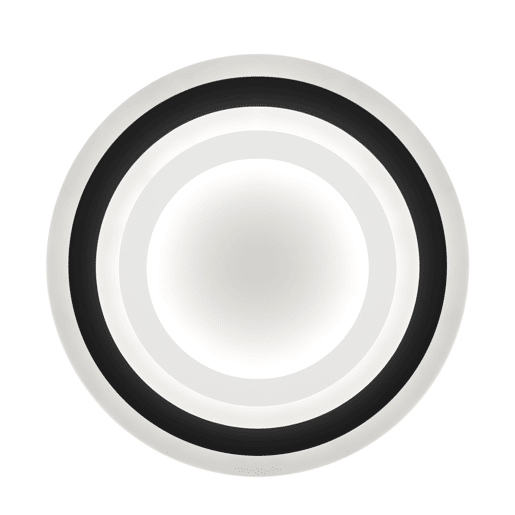 Plafon GALET LED 38w diâmetro 40cm branco e preto
