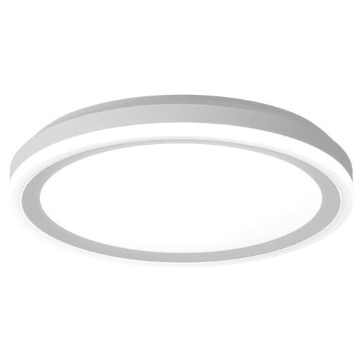 Plafon KAI LED 72w diâmetro 50cm prata