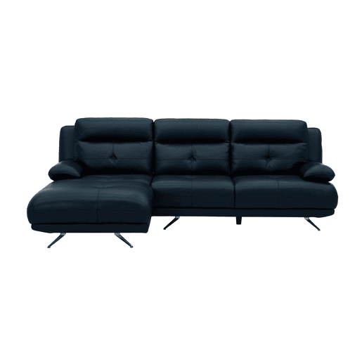 Chaise longue esquerda em pele KAILUA cor azul