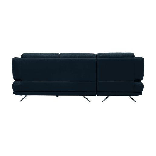 Chaise longue esquerda em pele KAILUA cor azul