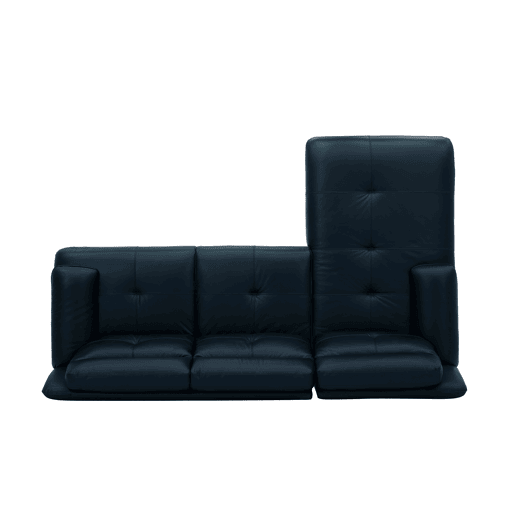 Chaise longue esquerda em pele KAILUA cor azul
