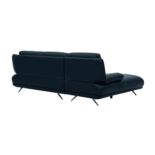 Chaise longue esquerda em pele KAILUA cor azul
