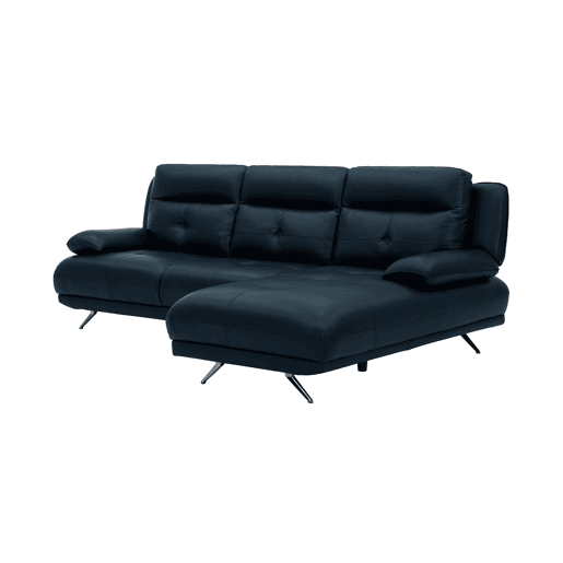 Chaise longue direita em pele KAILUA cor azul