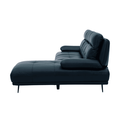 Chaise longue direita em pele KAILUA cor azul