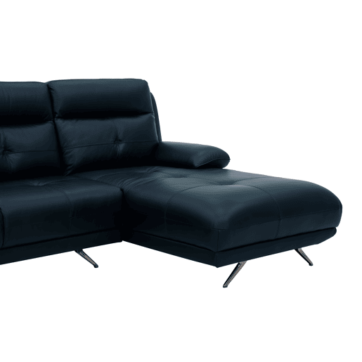 Chaise longue direita em pele KAILUA cor azul