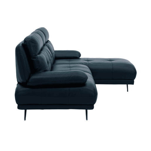 Chaise longue direita em pele KAILUA cor azul
