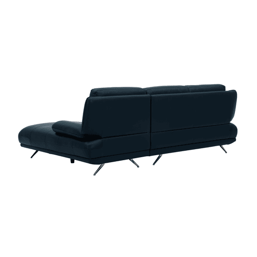 Chaise longue direita em pele KAILUA cor azul