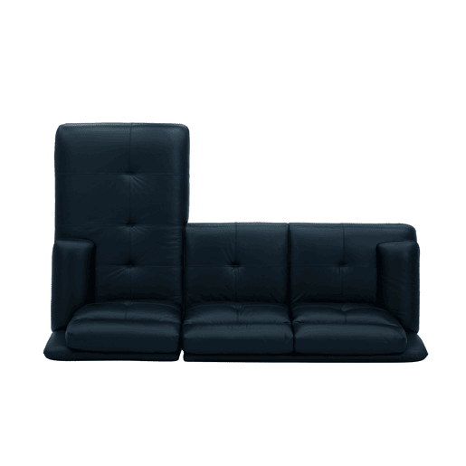 Chaise longue direita em pele KAILUA cor azul