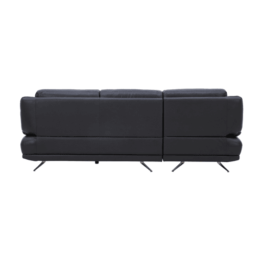 Chaise longue esquerda em pele KAILUA cor preto