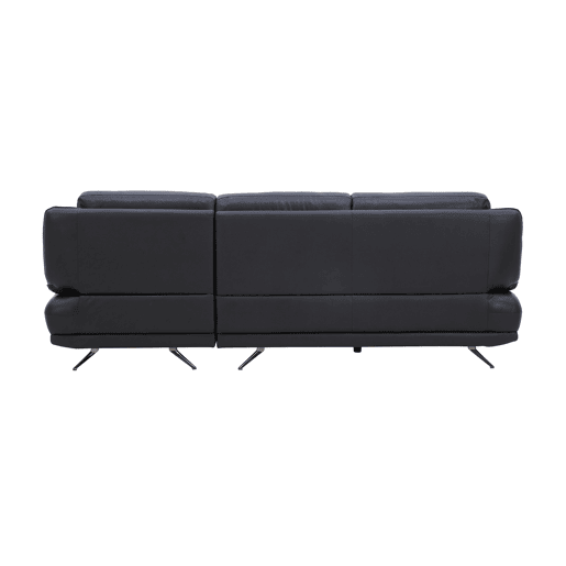 Chaise longue direita em pele KAILUA cor preto