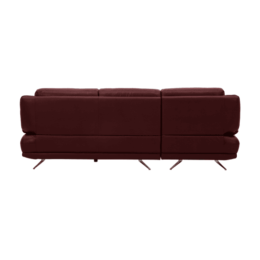 Chaise longue esquerda em pele KAILUA cor vermelho