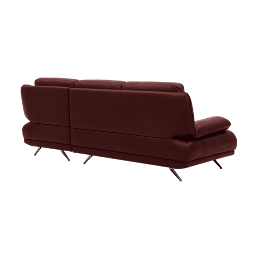 Chaise longue direita em pele KAILUA cor vermelho