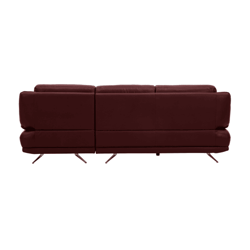 Chaise longue direita em pele KAILUA cor vermelho