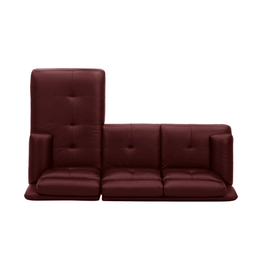 Chaise longue direita em pele KAILUA cor vermelho