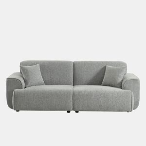 Sofá 3 lugares fixo FANY cor cinza