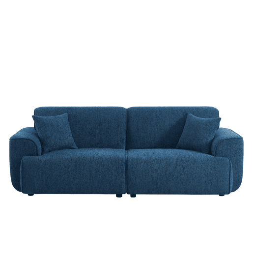 Sofá 3 lugares fixo FANY cor azul