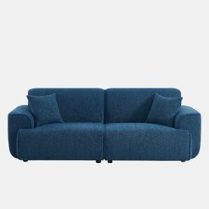 Sofá 3 lugares fixo FANY cor azul