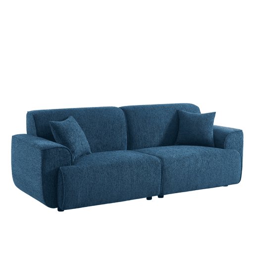 Sofá 3 lugares fixo FANY cor azul